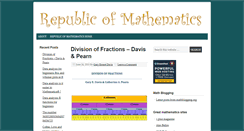 Desktop Screenshot of blog.republicofmath.com